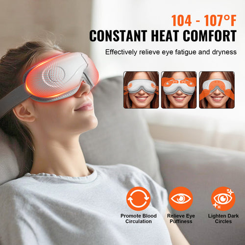 FrostGlow Dream Spa heated Bluetooth eye massager, folded view