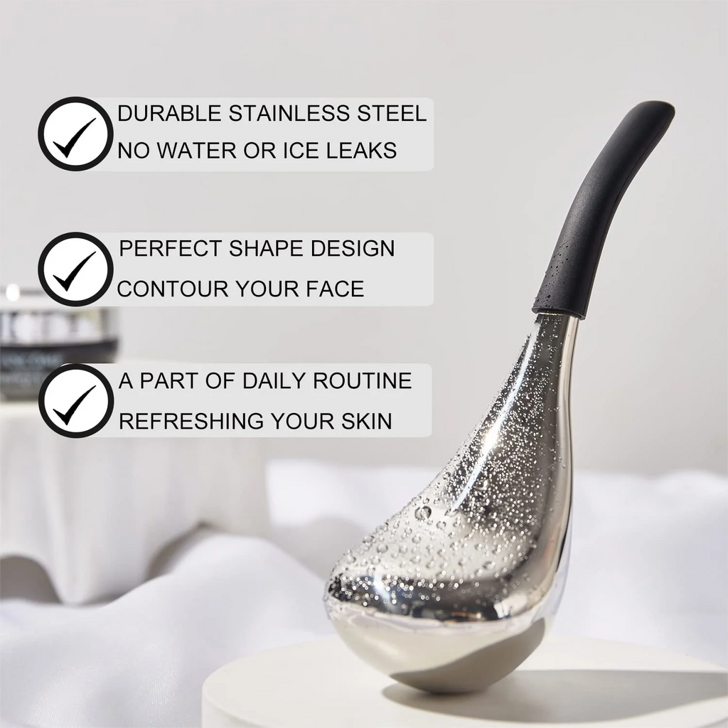 FrostGlow Cryo Cooling Globes — Stainless Ice Facial Sticks