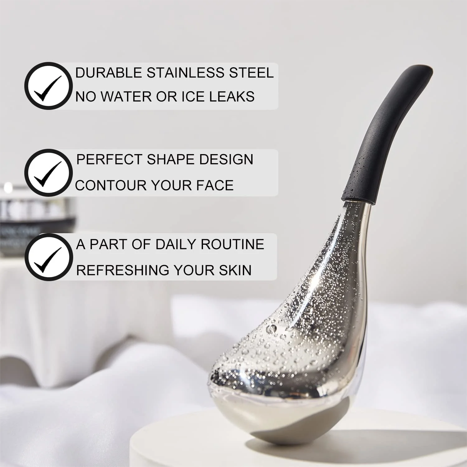 FrostGlow Cryo Cooling Globes — Stainless Ice Facial Sticks