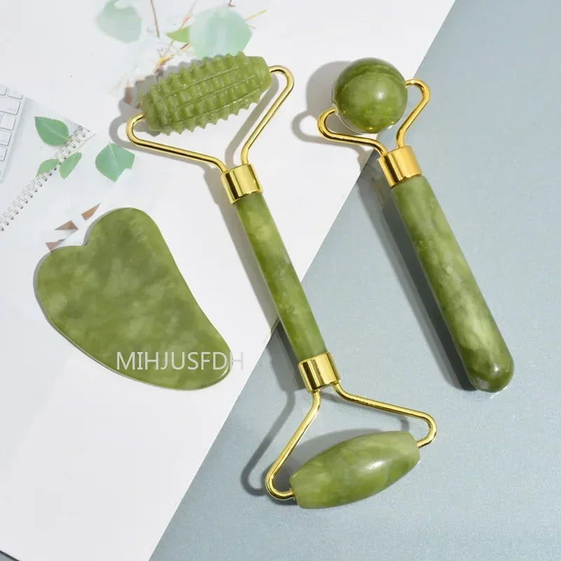 FrostGlow Jade Facial Roller — Cooling Lift & De-Puff