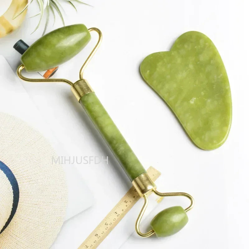 FrostGlow Jade Facial Roller — Cooling Lift & De-Puff