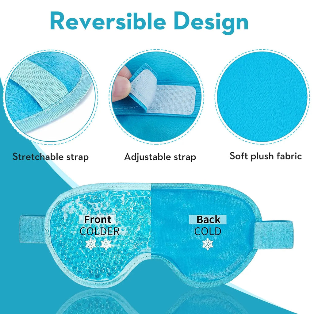 FrostGlow Cooling Gel Eye Mask — Reusable De-Puff Compress