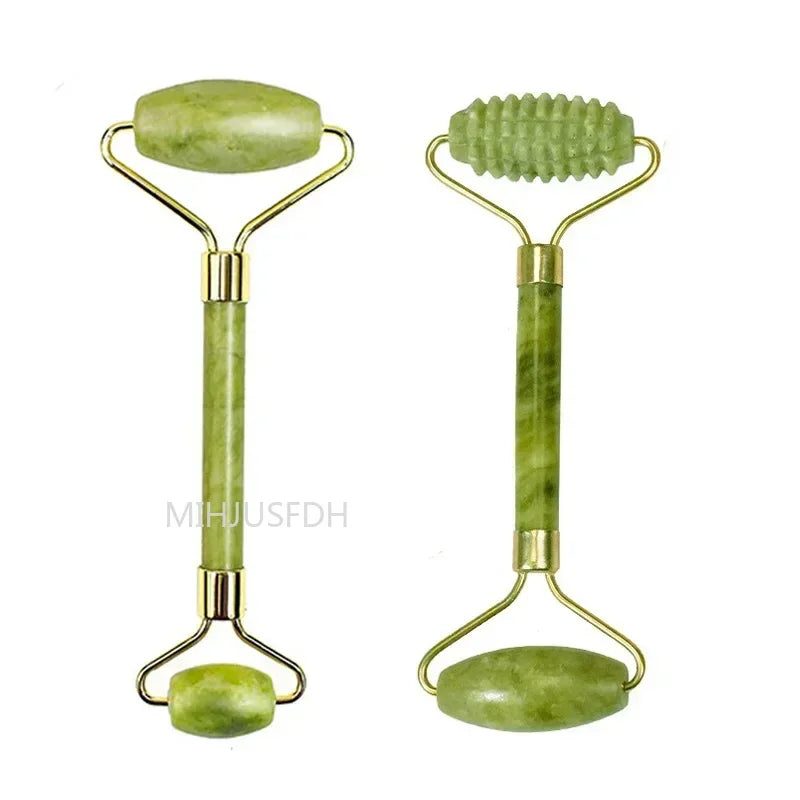 FrostGlow Jade Facial Roller — Cooling Lift & De-Puff