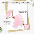 FrostGlow Rose Quartz Gua Sha & Roller Set — Cooling Crystal Sculpt