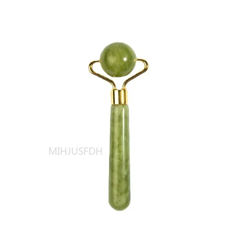 FrostGlow Jade Facial Roller — Cooling Lift & De-Puff