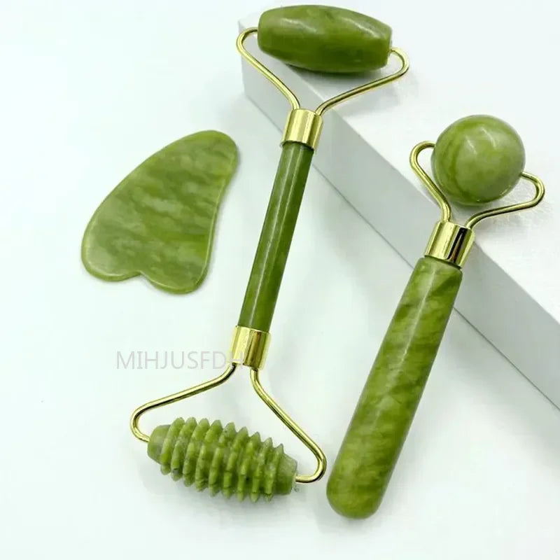 FrostGlow Jade Facial Roller — Cooling Lift & De-Puff