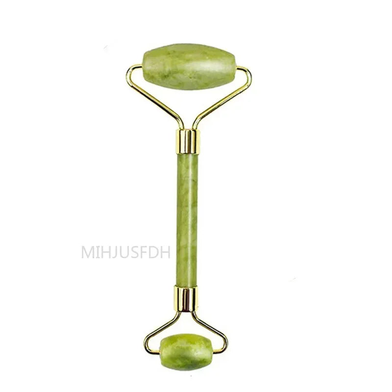 FrostGlow Jade Facial Roller — Cooling Lift & De-Puff