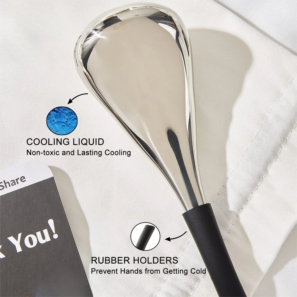 FrostGlow Cryo Cooling Globes — Stainless Ice Facial Sticks