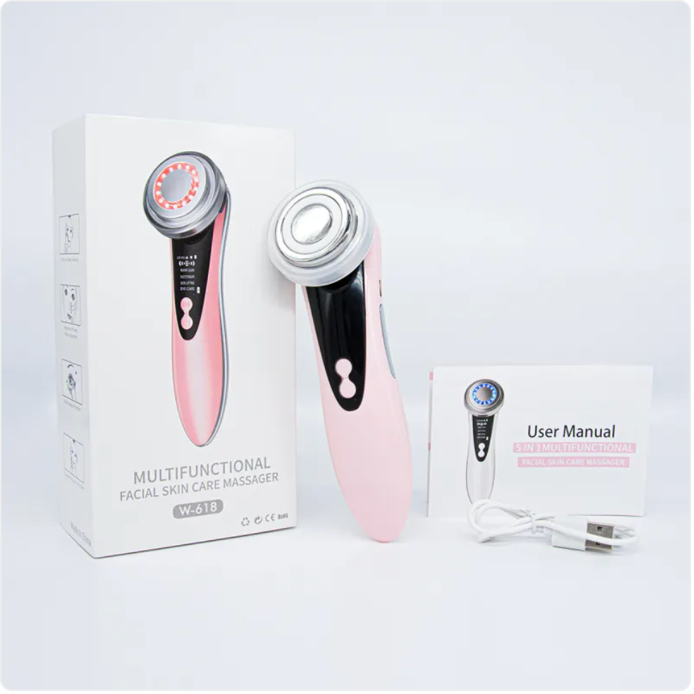 FrostGlow Ion Glow Wand — 5-Mode Ion, Vibration & Light Facial Device