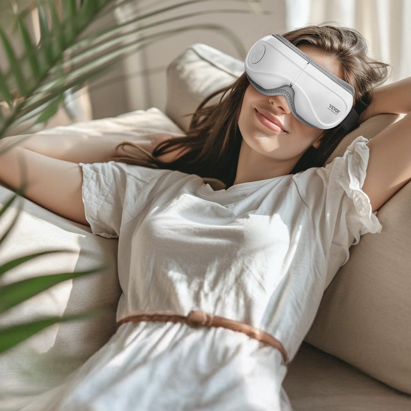 FrostGlow Dream Spa eye massager folded flat for travel