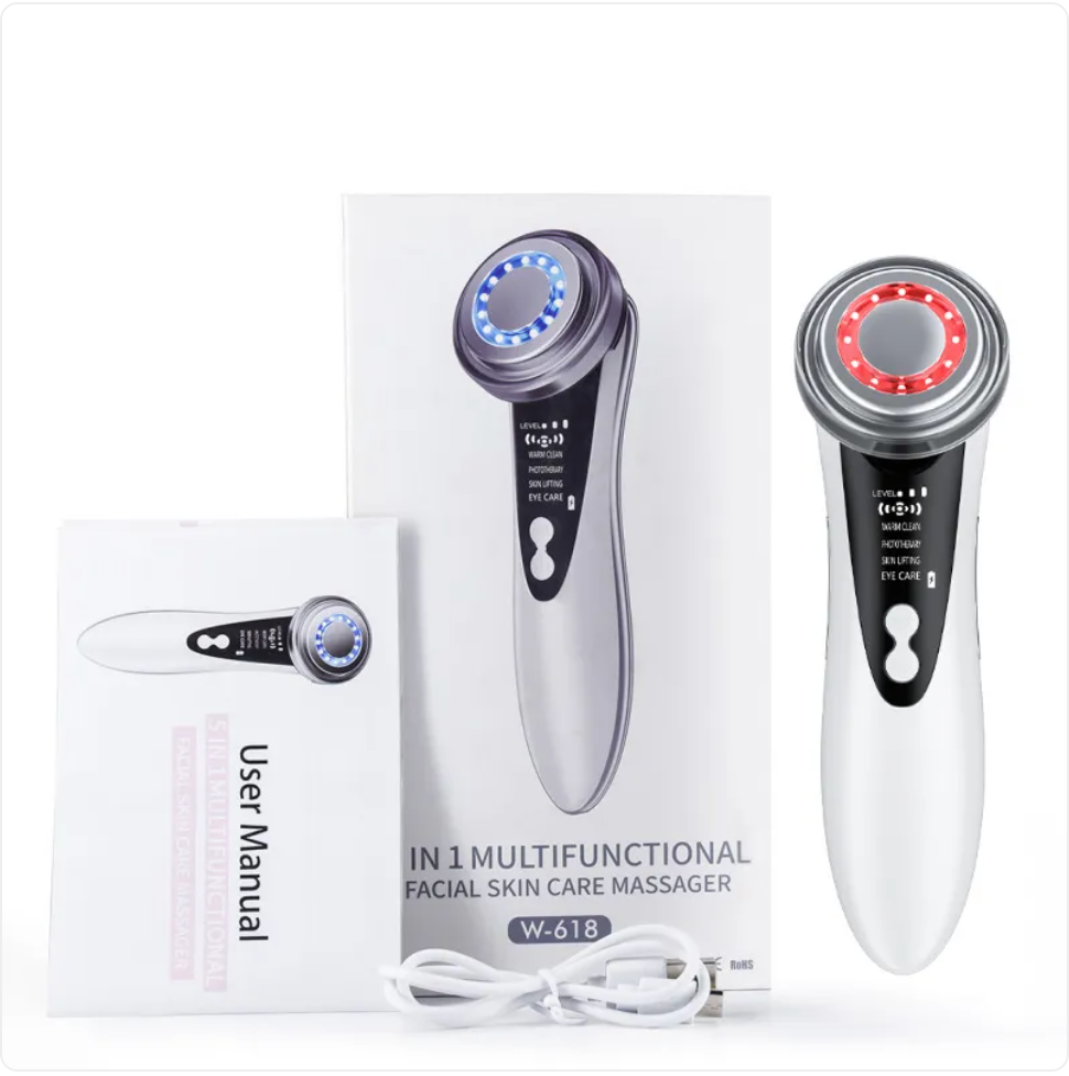 FrostGlow Ion Glow Wand — 5-Mode Ion, Vibration & Light Facial Device